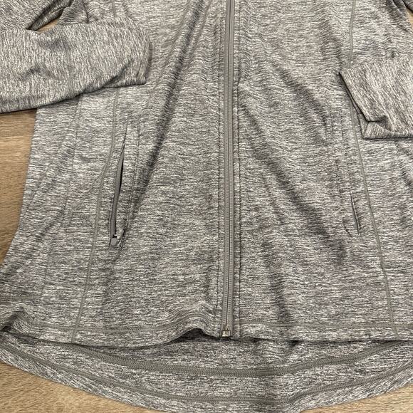 Athleta Womens Small Pacifica Crosscurrent Jacket UPF 50 Gray Full Zip Hooded - Picture 3 of 10